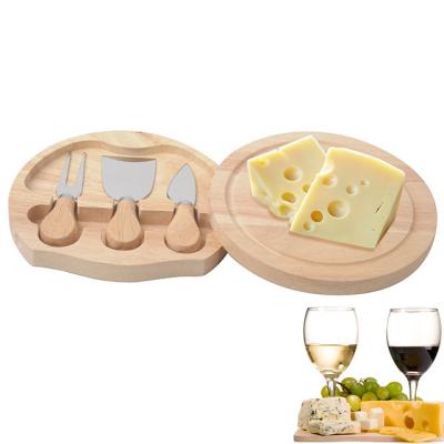 China Sustainable High Quality Wholesale Custom Bamboo Board and Cheese Knife Set For Cheese Tools Kitchen Accessories for sale