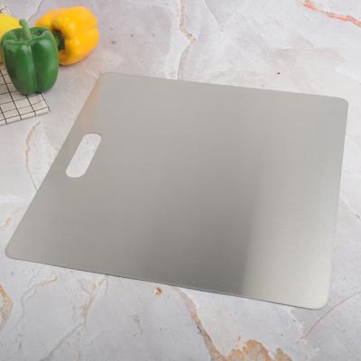 China Kitchen Sustainable Home Ware 304 Various Sizes Custom Chopper Stainless Steel Cutting Board for sale