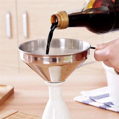 China Disposable Stainless Steel Oil Funnel Food Funnel For Home Kitchen Accessories for sale