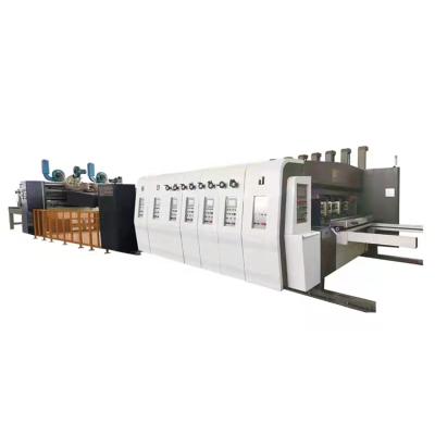 China Factory Flexo Printing Machine Creasing Machine Flexo Die-Cutting Line Printing Die-Cutting Folding and Gluing Slotting Machine for sale