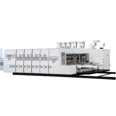 China High Speed ​​Automatic 2 Color Flexo Printer Slotter Folder Gluer Making Cardboard Box Printing Tying Production Line for sale