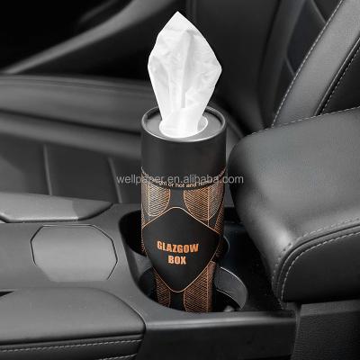 China Box Tissue Car Tissue Box For Car Cup Holder Tissue Box Facial Tissue Travel Box Cylinder Perfect Tissues Round Box Tube Tissue for sale