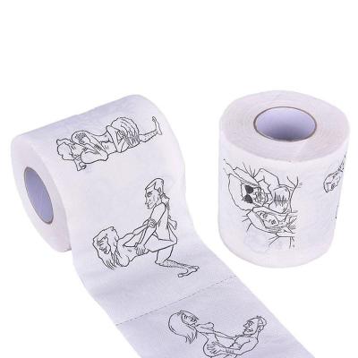 China Virgin Wood Pulps Creative Toilet Paper Rolls Funny Joke Numbers Sexy Girls Bath Tissue Bathroom for sale