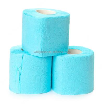 China Virgin Wood Pulp 2 PLY Soft Virgin Tissue Paper Custom Colored Roll Wood Pulp Hotel Tissue Paper Printed Toilet Paper Rolls for sale