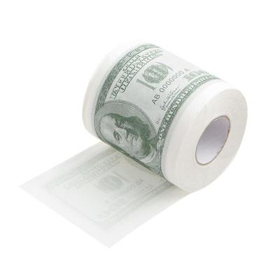 China Online Hot Creative Funny Gifts Virgin Wood Pulp Hundred $100 Amazon Sale Toilet Paper Dollar Bill Roll Money Novel Gag Gifts for sale