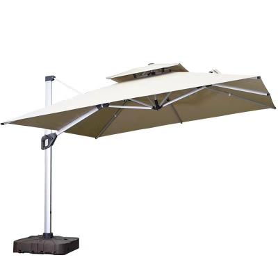 China Outdoor Furniture Model 7017 100 Mm Aluminum Alloy Roma Umbrella Two Pole Cantilever Patio Yard Umbrella Parasol (10*10 ft) for sale