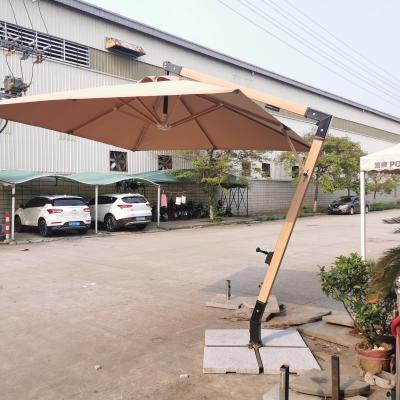 China Promotional Price Outdoor Furniture Wholesale Best Sale Wooden Parasol Umbrella Hanging Heavy Texture for sale