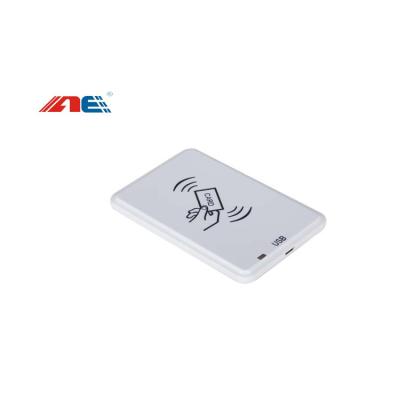 China Multiprotocol Tags Support White HF USB RFID Reader For Passive RFID Tags Support Anti-collision Algorithm for sale