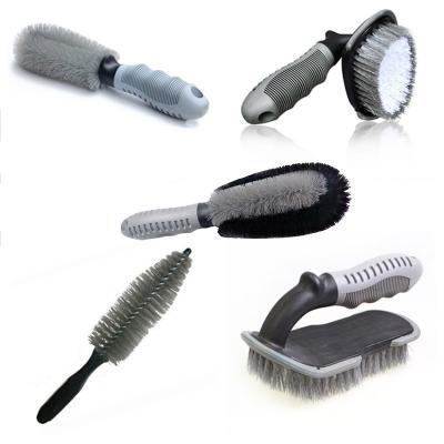 China Long-handle Rim Washing Cleaning Brush Cleaning and Washing Car Wheel for Tire Reading Brush for sale