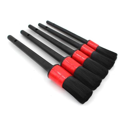 China Soft Round Bristle Brush 5 Pcs Car Detailing Cleaning Brush Cleaning Reading Brush for sale