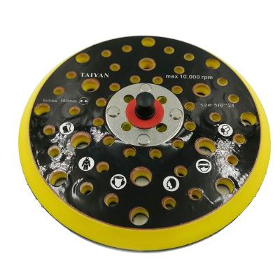 China Pneumatic Sanding Tools 150mm Multi-holes Abrasive Pad Polyurethane Sanding Pad With Sander Sanding Blocks For Polisher for sale