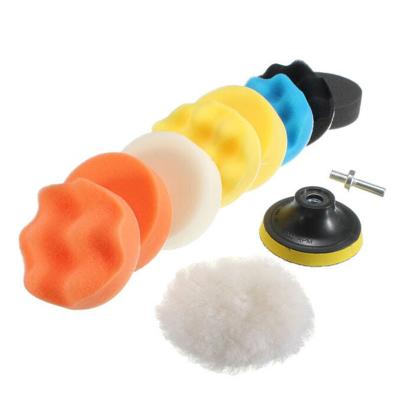 China 50MM Sponge Car Foam Sponge Sponge Kit Drill Adapter Buffing Pad Wool Polishing Self Adhesive Waxing Set for sale