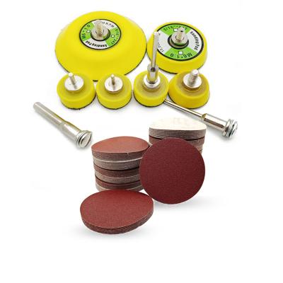 China Aluminum Oxide 3inch 75mm Hook and Loop Sanding Pad and Disc Sandpaper Sanding Set for sale