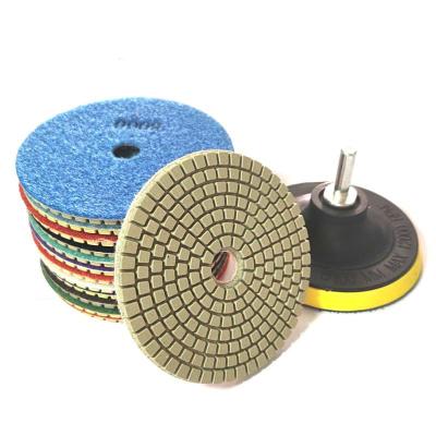 China 13PCS Wet or Dry Resin Diamond Granite Marble Ceramic Grinding Water Marble Polishing Backing Pad Kit for sale