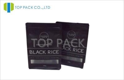 China Eco - friendly Plastic Ziplock Healthy Food Bag Stand Up For Organic Rice for sale