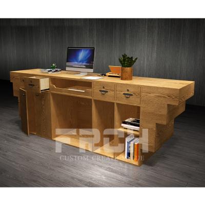 China 2020 Ready Mounted Modern Wood Special Frch China Shape Reception Counter Living Room Special Whole Piece Reception for sale