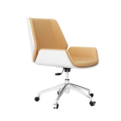 China Wholesale Modern Leather Ergonomic Excusitive Office Furniture Swivel Visitor Chairs Adjustable (Height) for sale