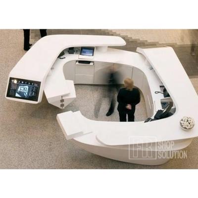 China Wholesale Unique Design Front Desk Counter Modern Reception Office Furniture For Shopping Mall for sale