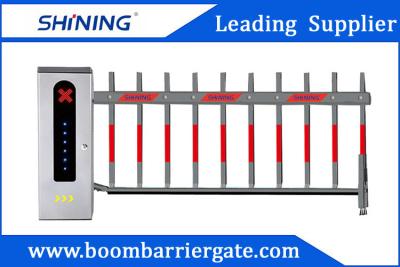 China 5 Meters Waterproof Steel Parking Lot Barrier Gate With 2 Automatic Fence for sale