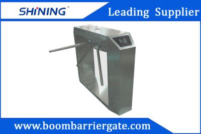 China Dynamic LED Electrical Tripod Turnstile Gate 1.2m Height With Bar Code Reader for sale