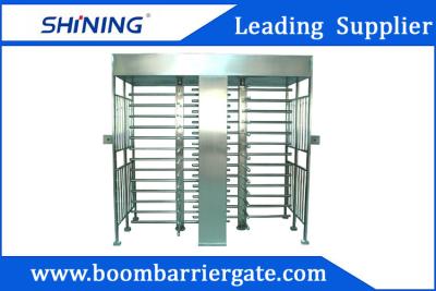 China White Color Swing Full Height Turnstile , Intelligent Barcode Scanner Turnstile for sale