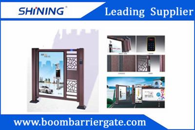 China Entrance Automatic Swing Gate With LED Light For Apartment Entrance Advertising for sale