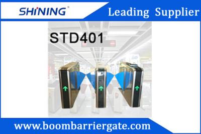 China 600MM Width Smart Flap Turnstile / RFID Card Swing Barrier For Shopping Mall for sale