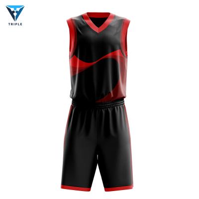 China New Pattern 100% Antibacterial Polyester Sublimation Basketball Jersey Basketball Uniform for sale