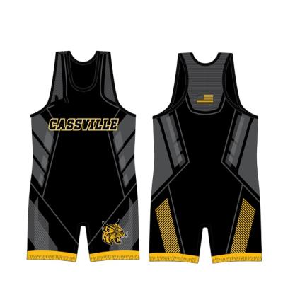 China Customized Wrestling Adult Wrestling Wrestling Singlets Mixed Martial Arts Sublimation Printing Singlet Vest Quick-Drying Uniforms for sale