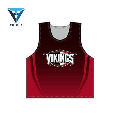 China Quick-drying factory wholesale comfortable breathable high quality lacrosse aprons reversible sublimation printing frame custom lacrosse tank top for sale