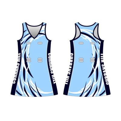 China Quick-Dry Sublimation Heat Transfer Breathable Comfortable Women Netball Dress Polyester Netball Uniforms for sale