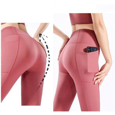 China Wholesale Breathable Fitness Gaiters With Pocket LOGO Sports Pants Workout Slacks Custom Made For Women Yoga Gaiters Gym Pants for sale