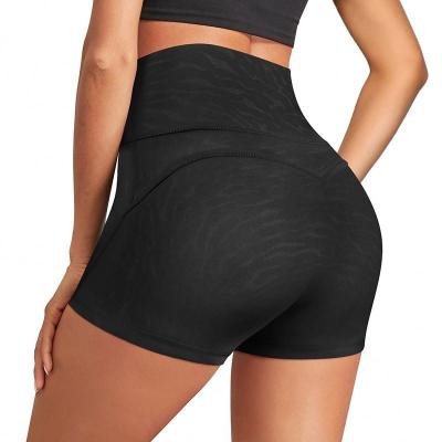 China 2021 Fashionable Breathable Logo High Waist Breathable Yoga Pants Custom Made Hip Lifting Up Women Outdoor Yoga Shorts for sale