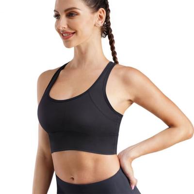 China 2021 Sexy Hot Comfortable Yoga Sports Bra Ladies Breathable Wide Shoulder Straps Bra for sale