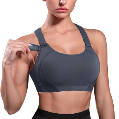 China 2021 New Breathable Sports Bra Fitness Bounce Control Upper High Supports Running Workout Gym Yoga Sports Bra for sale