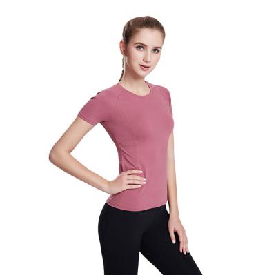 China 2021 Fashion Women Breathable Trendy Backless Tops In Yoga And Sportswear T-shirt for sale