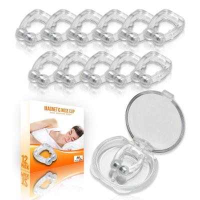 China Amazon Hot Selling Stop Snoring Kit 1/2/4 Pack Silicone Magnetic Anti Snoring Nose Clips, Mini Nose Clip Anti Snoring Device for sale