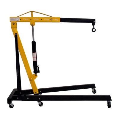 中国 Other 2 Ton Shop Crane Car Lifting Hoist Engine Manual Foldable Portable Crane For Sale 販売のため