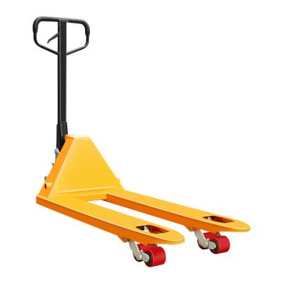 China Heavy Food Handle Pallet Truck Cart Lift Pallet Jack Motion Pallet Products Work With Wrap Film Machine for sale