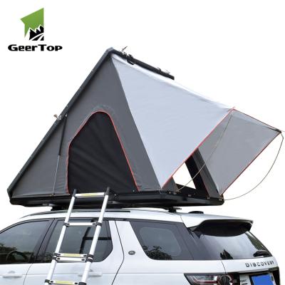 China GeerTop Full Aluminum Diagonal Style Extended Type Shell Hard Shell Rooftop Tent For Suv Car Vehicles for sale