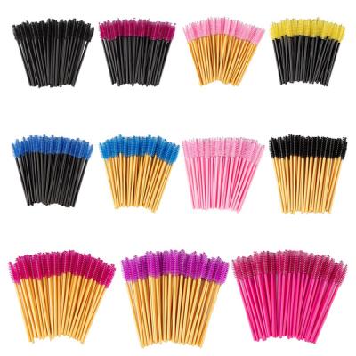 China Makeup 50pcs Microfiber Eyelash Sweep Brush Purple Black Pink Container Eyelash Cleaning Brush For Eyelashes for sale