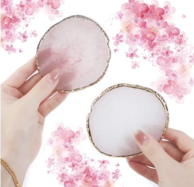 China Fashionable Colorful Round Shape Nail Art Mixing Palette Crystal Resin Nail Art Display Board Nail Art Tools for sale