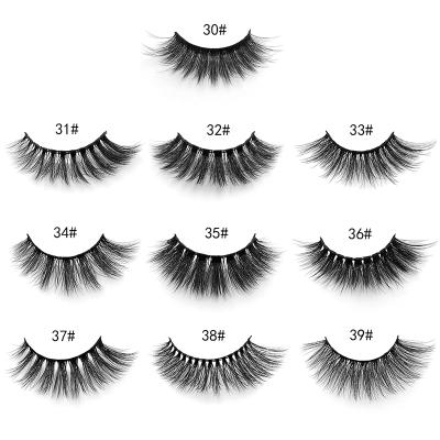 China 25-30 Times Premade Natural 6d Mink Eyelashes 20mm Lashes Cotton 3d Strip Faux Black Mink Eyelash Vendors for sale