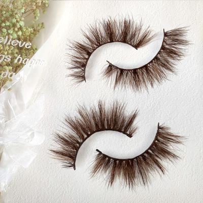 China 15-20 Times 2021 Hot Selling Brown Mink Eyelashes Newest Cruelty Free Vegan 3d Synthetic False Eyelash for sale