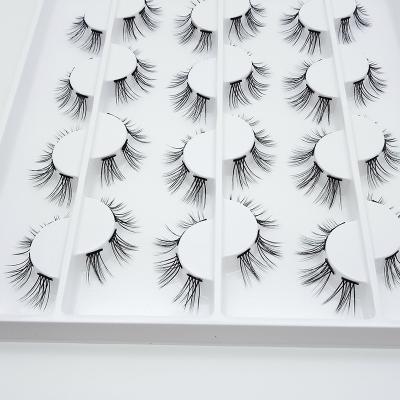 China 15-20 Times Wholesale Private Label Diy Silk Lash Packaging Box Natural Looking Segmented Eyelash Tie for sale