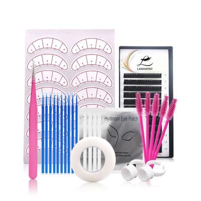 China Wholesale Natural Soft 19 Pieces Eyelash Extension Practice Exercise Set Eyelash Extension Self Transplant for sale