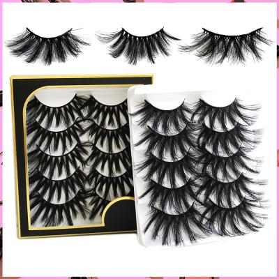 China 25-30 Times 5Pairs 25mm Silk Mink Eyelash False Mink Eyelashes Private Label Seller for sale