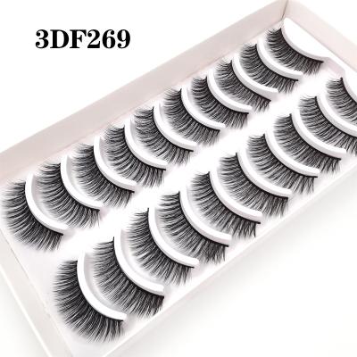 China Custom 25-30 Pairs Eyelash Packaging 10 Times Box Lashes 3d Eyelashes Silk Synthetic Tapered False Eyelash for sale