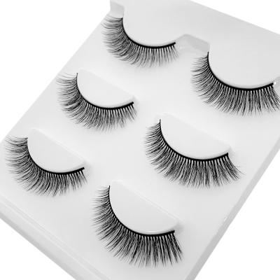 China 25-30 False Eyelashes Terrie Full Strip Lashes Faux Mink Eyelashes Clear Strip Black Periods Cotton Rod for sale