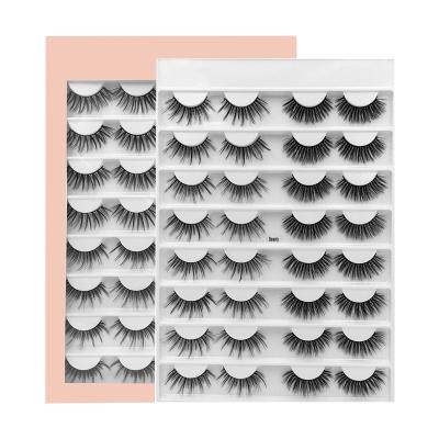 China Custom 15-20 Pairs 16 Times Lashes Book Packaging Boxes 3d Eyelashes Tray Pairs Eyelashes for sale